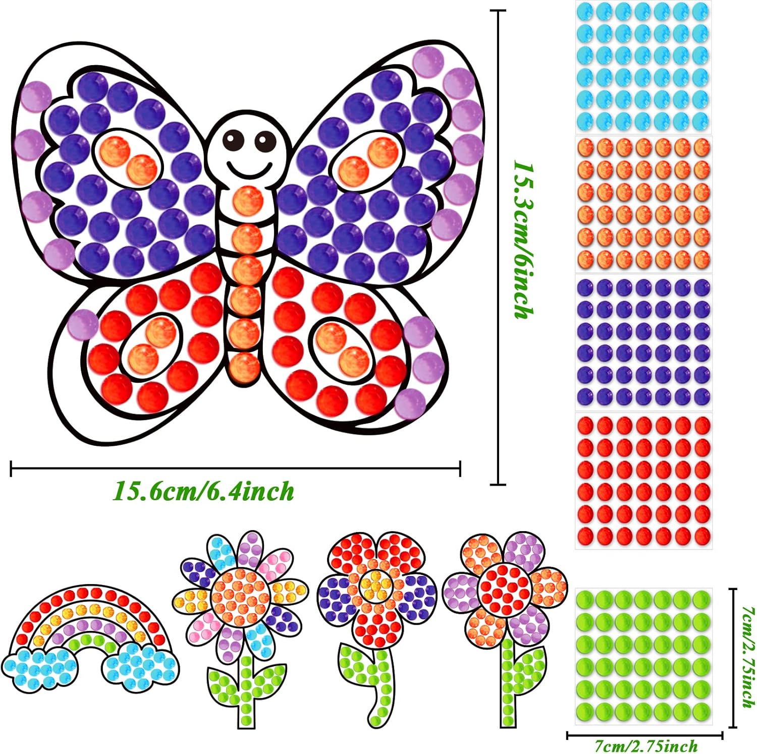 Summer Flower Arts and Crafts, Summer Art Crafts Suncatcher Kits for Children Kids at 6-8, DIY Diamond Painting Kits for Girls at 4 5 10 12