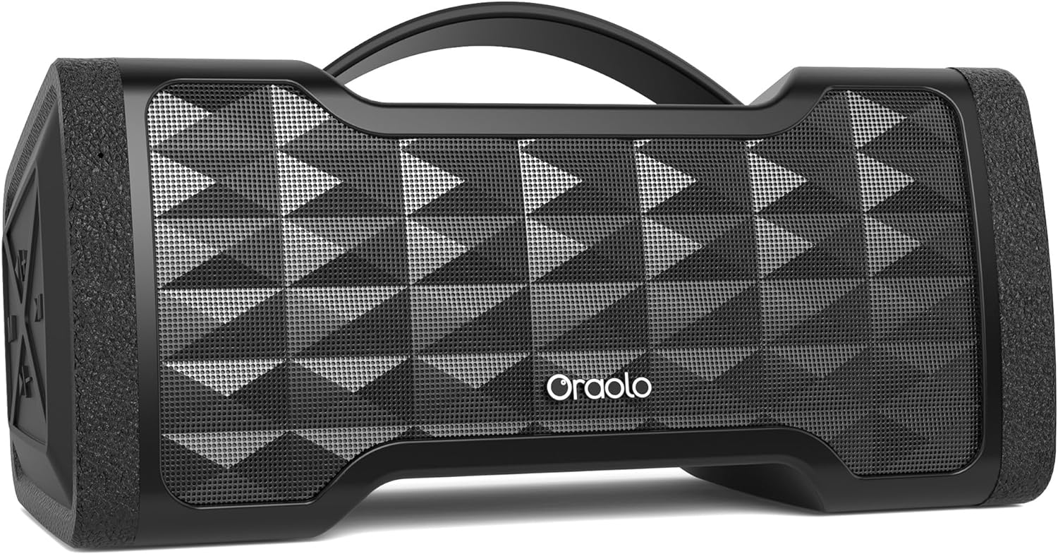 Oraolo Loud Bluetooth Speaker - Upgrade 40W Wireless Portable Large Speaker Stereo Sound, IPX6 Waterproof, Support USB/AUX Input, Built-in Mic for Home Party Outdoor