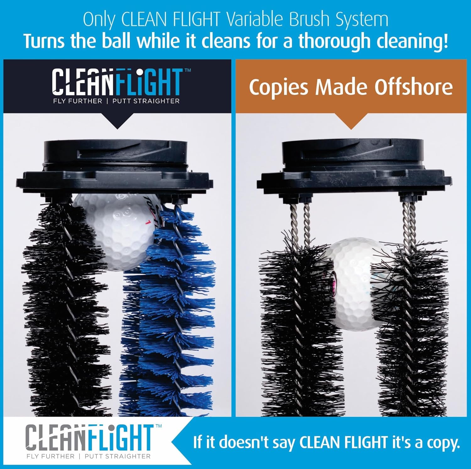 Premium Golf Ball Washer - Portable Cleaner for Golf Bag or Cart - Best Golf Accessories Gifts for Men & Women.