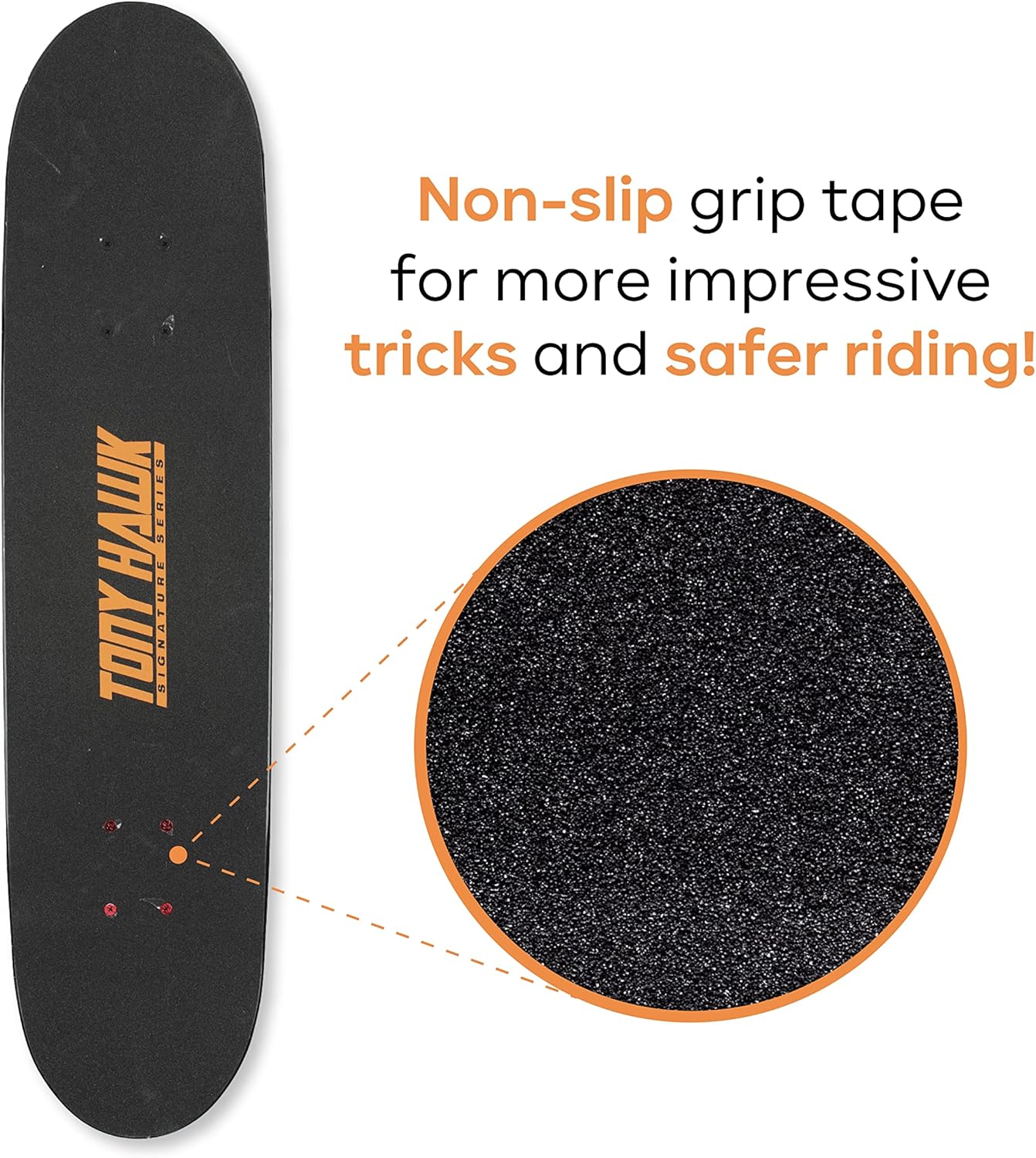 Tony Hawk 31" Skateboard - Signature Series 3 Skateboard with Pro Trucks, Full Grip Tape, 9-Ply Maple Deck, Ideal for All Experience Levels