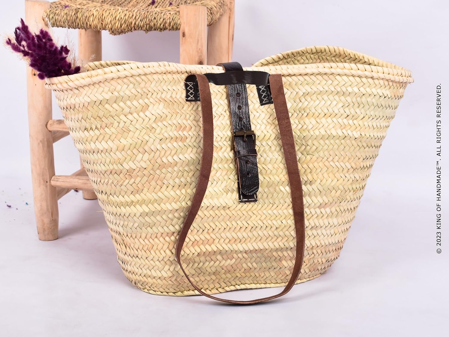 Elegant Beach Bag & Travel Tote Bags For Women - Versatile Straw Bag Tote Bag For Vacation - Picnic Basket, Beach Bag Tote & Flower Girl Basket - Women's Fashion Accessory, French Basket Bag (Brown)