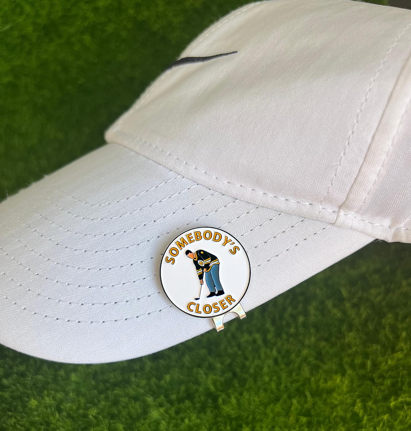 Happy Gilmore Golf Ball Marker with Magnetic Hat Clip - Funny Golf Gift for Men - Golf Accessories and Gifts