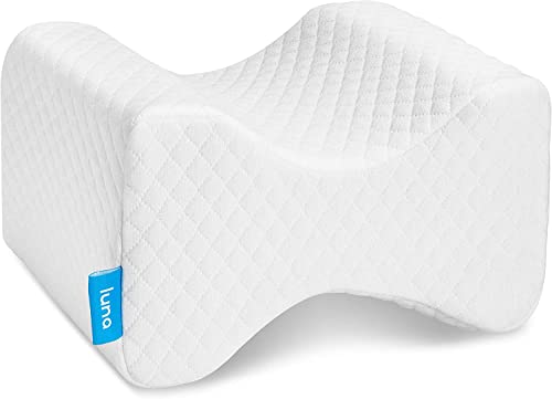 Luna Orthopedic Pillow Knee Pillow | Memory Foam Pillows for Hip Pain & Lower Back Pain Relief | Post Surgery Pillow, Sciatica Pain Relief Pillow for Adults | Knee Surgery Gifts