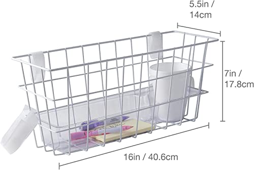 HealthSmart Walker Storage Basket with Cup Holder and Insert Tray, No Tools Needed, White, 16 x 5.5 x 7, Walker Accessories