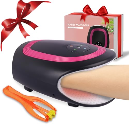 EGTRU Hand Massager, Wireless Hand Massager with Heat and Compression for Arthritis Carpal Tunnel and Stiff Joints with Touch Screen Birthday -Gifts for Women Men Parents (Black)