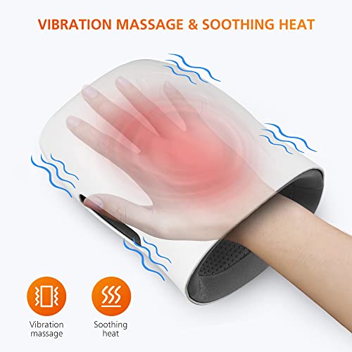 Snailax Hand Massager with Heat, Compression, Vibration, Cordless Hand Massager for Arthristis, Carpal Tunnel, Finger Numbness, Circulation, Wrist, Palm, Finger Pain, Gifts