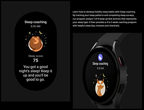 Samsung Electronics Galaxy Watch 4 Classic 46mm Smartwatch with ECG Monitor Tracker for Health Fitness Running Sleep Cycles GPS Fall Detection Bluetooth US Version, Black (Renewed)