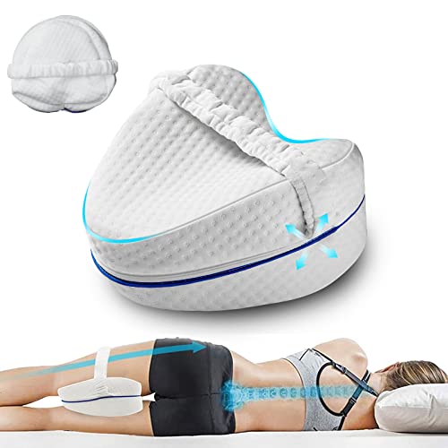 Vertdens Leg Pillow, Additional Give Away Value $10 Spare Pillowcase, Knee Pillow for Side Sleepers, Leg Pillows for Sleeping,Knee Cushion for Sleeping,Suitable for Relieving Leg, Back, Knee Pain…