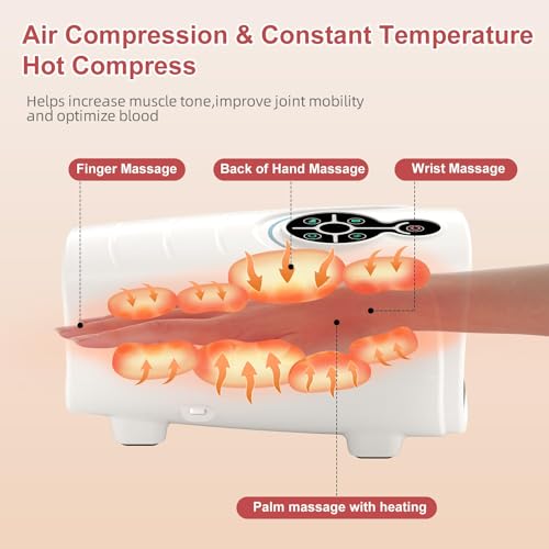 AERLANG Fathers Day Dad Gifts Cordless Hand Massager, Hand Massager for Arthritis and Carpal Tunnel Hand Massagers for Muscles with Heating Fathers Day from Daughter Wife Son,Gifts for Dad