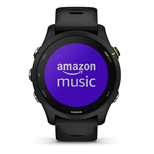 Garmin Forerunner® 255 Music, GPS Running Smartwatch with Music, Advanced Insights, Long-Lasting Battery, Black - 010-02641-20