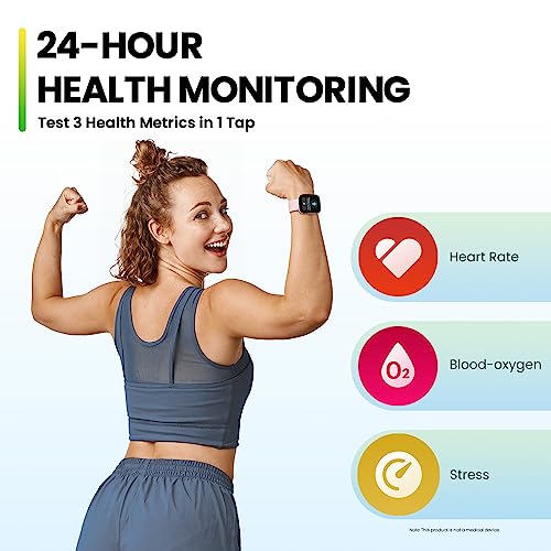 Amazfit Bip 5 Smart Watch 46mm, GPS, Alexa Built-in, Bluetooth Calling, 10-Day Battery, Heart-Rate & VO2 Max, Sleep Health Monitoring, AI Fitness App,120+ Sports Modes, for Android & iPhone, Black