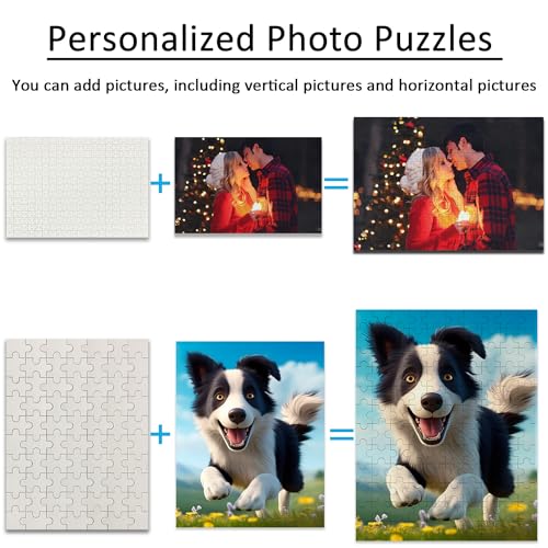 Custom Puzzles from Photos, Personalized Wooden Puzzle for Adults & Kids, Customize Your Own Puzzle from Photos Family, Pet Puzzle, Wedding Gift