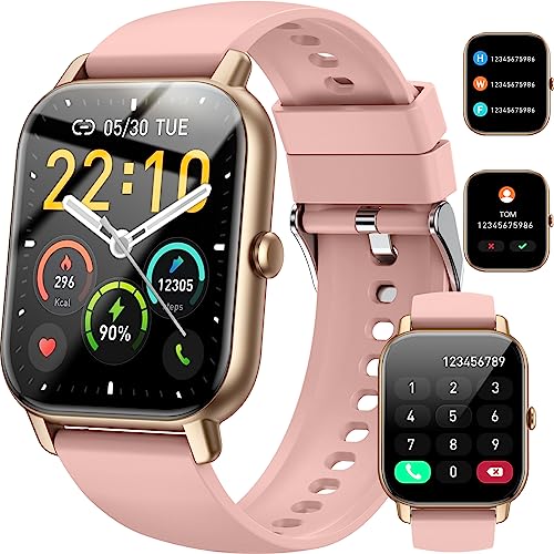 Smart Watch(Answer/Make Call), 1.85" Smartwatch for Men Women IP68 Waterproof, 100+ Sport Modes Fitness Activity Tracker, Heart Rate Sleep Monitor, Pedometer, Smart Watches for Android iOS, 2023