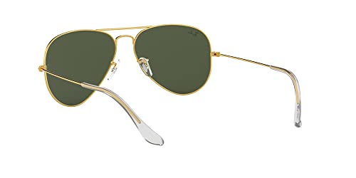 Ray-Ban RB3025 Classic Aviator Sunglasses, Gold/G-15 Green, 62 mm