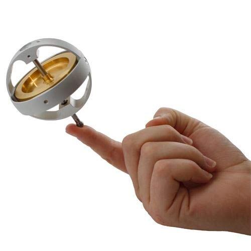 Super Precision Gyroscope - With free quickstart 12,000 rpm electric motor starter, spinning top dynamically balanced toy (gimbal kit not included)