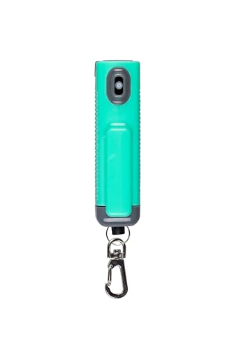 SABRE Safe Escape 3-In-1 Pepper Gel With Window Breaker Seat Belt Cutter, Maximum Strength Pepper Spray, Snap Clip Keychain for Easy Carry & Fast Access, Easy to Use Fast Flip Top Safety, 0.54 fl oz