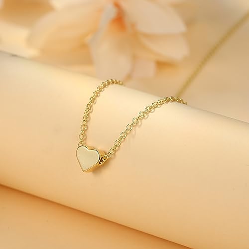 Ieftop Gold Heart Necklace for Women Jewelry Gifts - Dainty Gold Necklace Choker Necklace for Women 14K Tiny Heart Necklace for Women Personalized Gold Jewelry Gifts for Women Trendy Gold Necklace