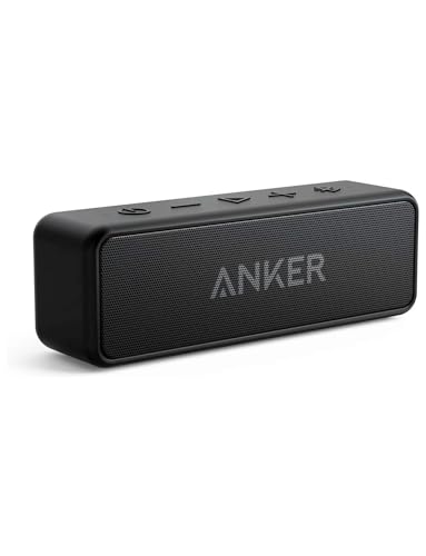 Anker Soundcore 2 Portable Bluetooth Speaker with 12W Stereo Sound, Bluetooth 5, Bassup, IPX7 Waterproof, 24-Hour Playtime, Wireless Stereo Pairing, Speaker for Home, Outdoors, Travel