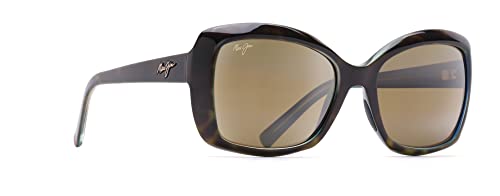 Maui Jim Women's Orchid Polarized Fashion Sunglasses, Tortoise w/Peacock/HCL® Bronze, Medium