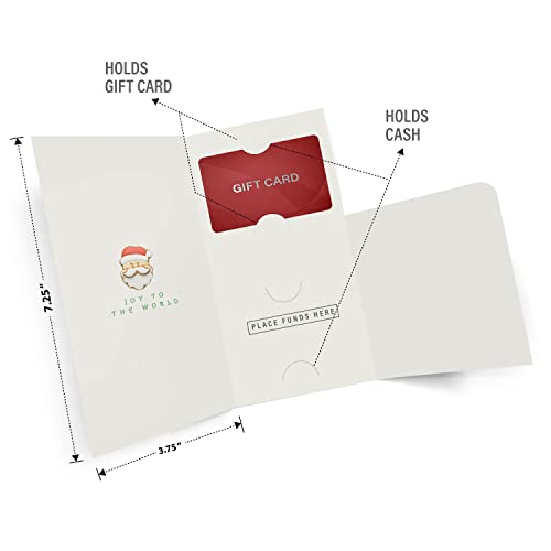 24 PCS Christmas Holiday Greeting Cards Money/Gift Card Holder for Cash, Checks, or Gift Cards with 24 White Envelopes