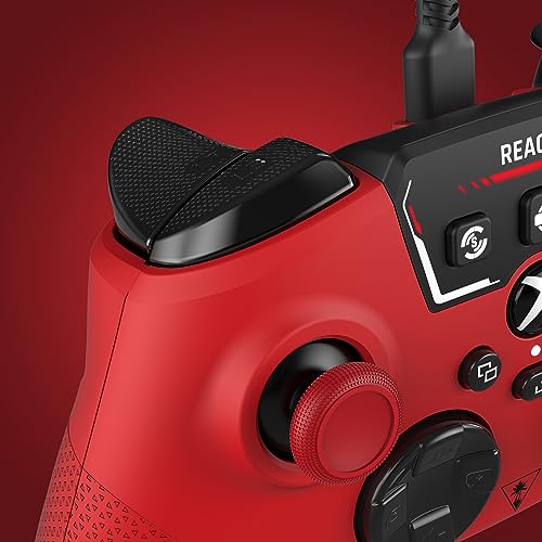 Turtle Beach REACT-R Wired Game Controller – Officially Licensed for Xbox Series X & S, Xbox One, and Windows 10|11 PC’s – Red