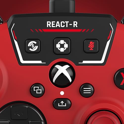 Turtle Beach REACT-R Wired Game Controller – Officially Licensed for Xbox Series X & S, Xbox One, and Windows 10|11 PC’s – Red