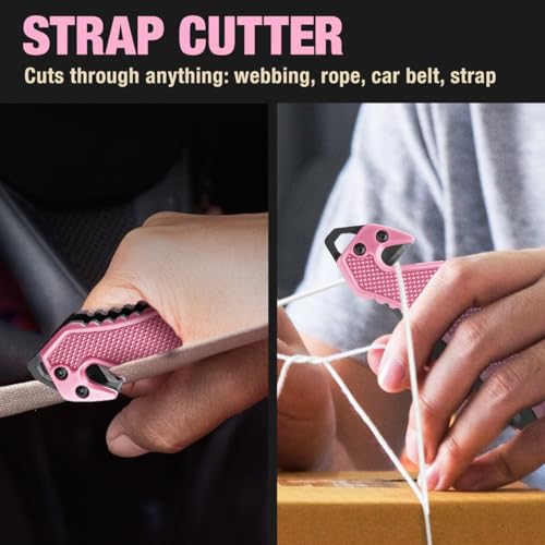 GOOD WORKER 2.95” Serrated Blade Pink Knife - Pocket Knife for Women - Self Defense Knife - Pink Knives - Cute Womens Girl Knife - Womens Folding Knife - Pink Pocket Knife - Mothers Day Gift - 6680 P