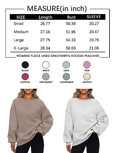 EFAN Womens Sweatshirts Oversized Crew Neck Pullover Sweater Teen Girls Cute Casual Hoodies y2k 2024 Fall Outfits Fashion Clothes Grey M