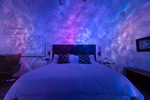 BlissLights Sky Lite Evolve - Star Projector, Galaxy Projector, LED Nebula Lighting, WiFi App, for Meditation, Relaxation, Gaming Room, Home Theater, and Bedroom Night Light Gift (Blue Stars)