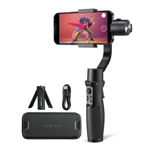 hohem iSteady Mobile Plus Gimbal Stabilizer for Smartphone, 3-Axis Phone Gimbal for Android and iPhone 15,14,13,12 PRO, Stabilizer for Video Recording with Ultra-Wide-Angle Mode, 600° Inception