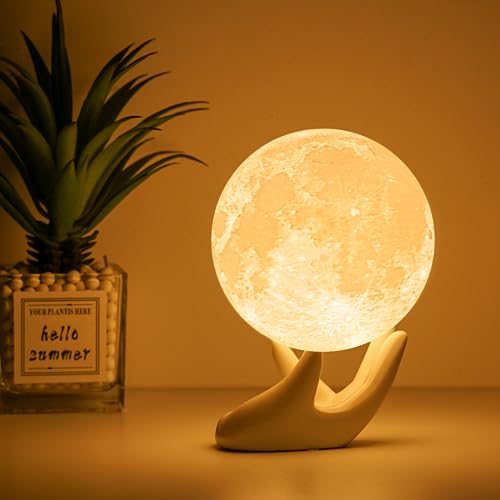 Balkwan Moon Lamp for Kids - 3D Moon Light for Adults - Classical Moon Night Light - Dimmable and Touch Control Design,Birthday Gifts for Women,Kids,Child and Baby Home Decor Father's Day Gift