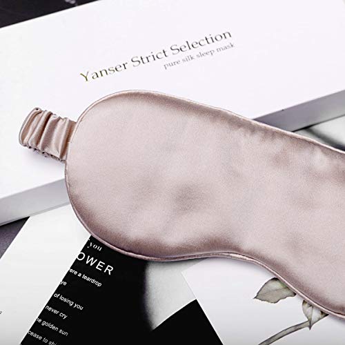 Silk Sleep Mask Light Blocking Luxury 100% Mulberry 19mm Silk Eye Mask Eye Cover Blindfold Ultra Soft Light & Comfy Anti Aging Skin Care with Travel Bag Gift Package