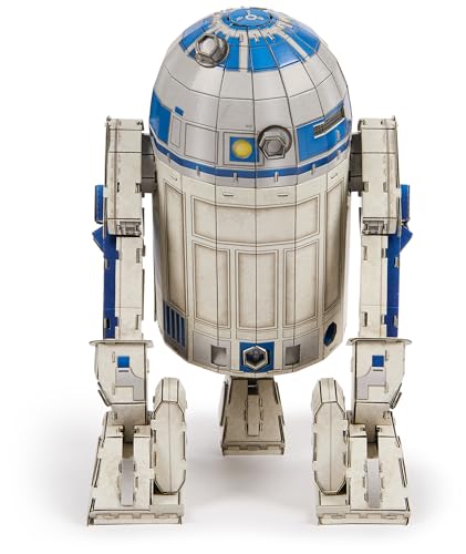 4D Build Star Wars R2-D2 Cardstock 3D Model Kit, Star Wars Gifts, Star Wars Toys Desk Décor for Star Wars Fans & Collectors, Adults & Teens 12+