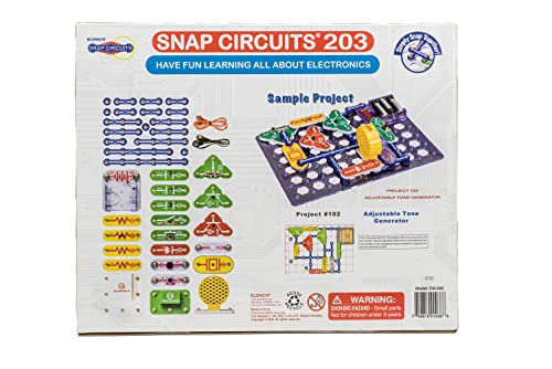 Snap Circuits 203 Electronics Exploration Kit | Over 200 STEM Projects | Full Color Project Manual | 42 Snap Modules | Unlimited Fun