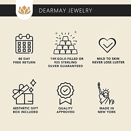 DEARMAY Gold Bracelets for Women Trendy Gold Jewelry Set for Women Cuban Link Chain 14K Gold Plated Filled Figaro Paperclip Rope Herringbone Bracelet Pack 18K Gifts for Women