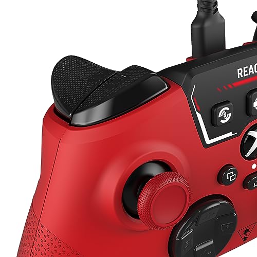 Turtle Beach REACT-R Wired Game Controller – Officially Licensed for Xbox Series X & S, Xbox One, and Windows 10|11 PC’s – Red