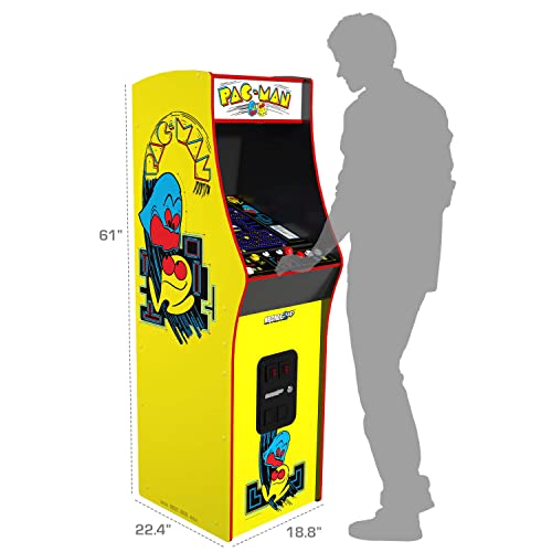 Arcade1Up PAC-Man Deluxe Arcade Machine for Home - 5 Feet Tall - 14 Classic Games