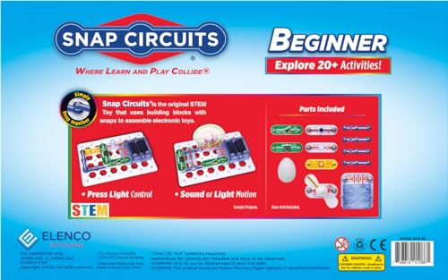 Snap Circuits Beginner, Electronics Exploration Kit, Stem Kit for Ages 5-9 (SCB-20)