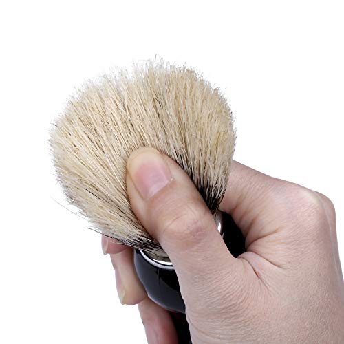 Wismee Men's Shaving Brush Set Boar Bristle Hair Shaving Brush, Stainless Steel Shaving Bowl & Stand, 3.5Oz Shaving Soap Wet Shaving Cleaning Tool Birthday Father Day Gifts for Him Men