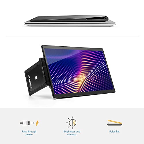 SideTrak Swivel Pro 13.3" Ultra Slim Attachable Portable Monitor, FHD IPS 1080p Laptop Screens with Kickstand + Unique Patented Swivel Hinge, for Mac, PC, and Chromebook, USB-C Port Connection