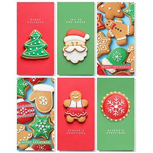 24 PCS Christmas Holiday Greeting Cards Money/Gift Card Holder for Cash, Checks, or Gift Cards with 24 White Envelopes