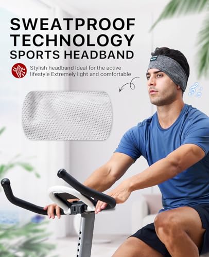 Perytong Sleep Headphones Wireless, Bluetooth Sports Headband Headphones with Ultra-Thin HD Stereo Speakers Perfect for Sleeping,Workout,Jogging,Yoga,Insomnia, Air Travel, Meditation