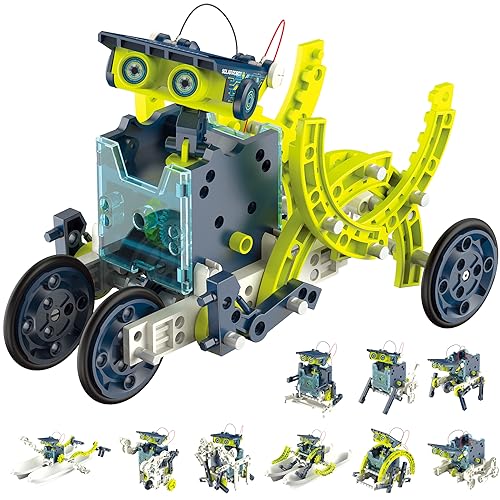 Hot Bee 12-in-1 STEM Solar Robot Kit - STEM Projects for Kids Ages 8-12, Learning Educational Science Kits, DIY Building Toys, Birthday for 8 9 10 11 12 13 Year Old Boys Girls