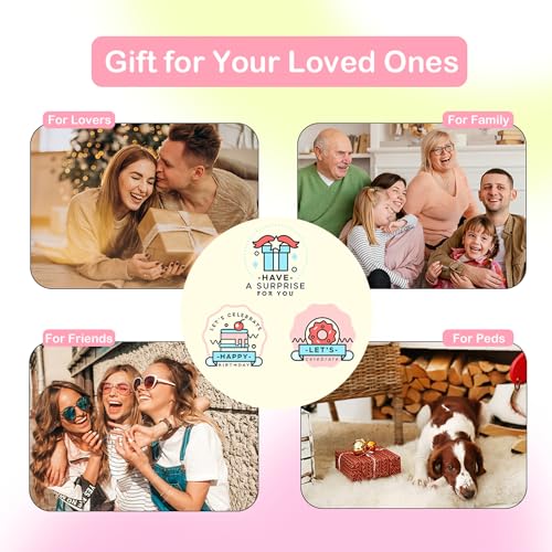 GlisterGlow Custom Bracelets with Picture Inside, Picture Bracelet Personalized Photo Projection Bracelets, Valentine’s Day Birthday Christmas Gifts for Women/Men