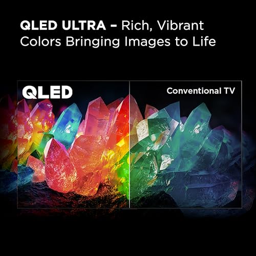 TCL 85-Inch QM85 QLED 4K Smart QD-Mini LED TV with Google TV (85QM851G, 2024 Model) Dolby Vision IQ HDR, Dolby Atmos, Game Accelerator up to 240Hz, Voice Remote, Works with Alexa, Streaming Television