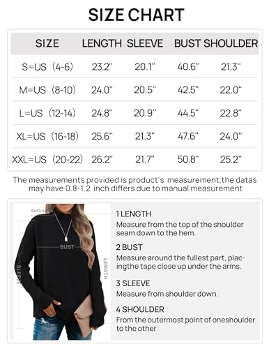 MEROKEETY Women's Long Sleeve Turtleneck Cozy Knit Sweater Casual Loose Pullover Jumper Tops, Apricot, Large