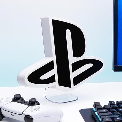 Paladone PlayStation Light - Desktop Game Room Lighting - Includes 3 Light Modes - Powered by USB or AAA Batteries - Logo Light