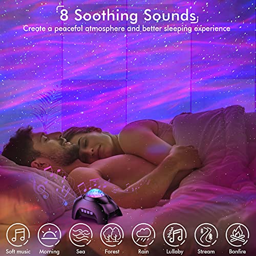 Rossetta Star Projector, Galaxy Projector for Bedroom, Bluetooth Speaker and White Noise Aurora Projector, Night Light Projector for Kids Adults Gaming Room, Home Theater, Ceiling, Room Decor