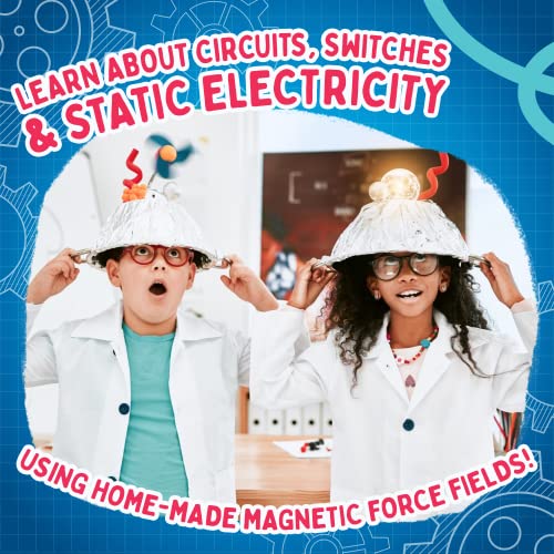 Playz Ridiculous Inventions Science Kits for Kids - Energy, Electricity & Magnetic Experiments Set - Build Electric Circuits, Motors, Telegraphic Messages, Robotics & more Kids Educational Toys