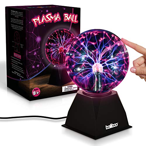 BALIBOO Plasma Ball Light, 6 Inches, Touch and Sound Activated Lightning Globe, Magical, Interactive, Mood Setting, Fun and Science Lamp, Prop for Parties, Gift for Kids and Adults